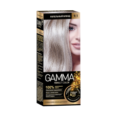 Крем-краска для волос Gamma тон 9.1 Пепельный блонд