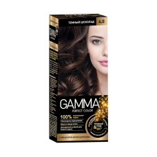 Крем-краска для волос Gamma тон 4.0 Темный шоколад, 50 мл