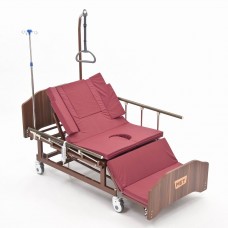 Кровать функциональная медицинская электрическая с полным переворотом, с туалетом, с "ушками" MET EVA
