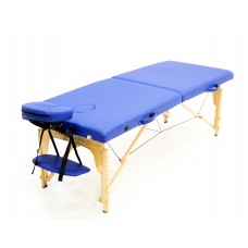 Массажный стол, деревянный, синий MET Comfort W2